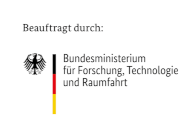 Beauftragt durch: Bundesministerium für Forschung, Technologie und Raumfahrt. Klick öffnet die Webseite des Ministeriums